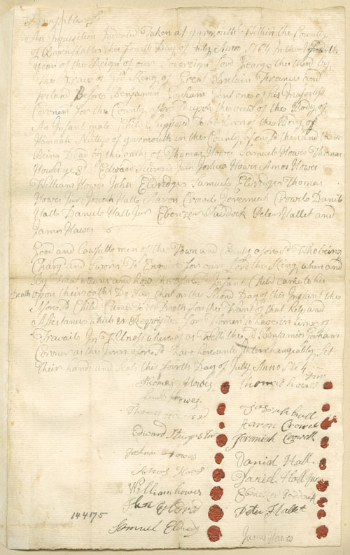 Suffolk Files, inquest from 1764 