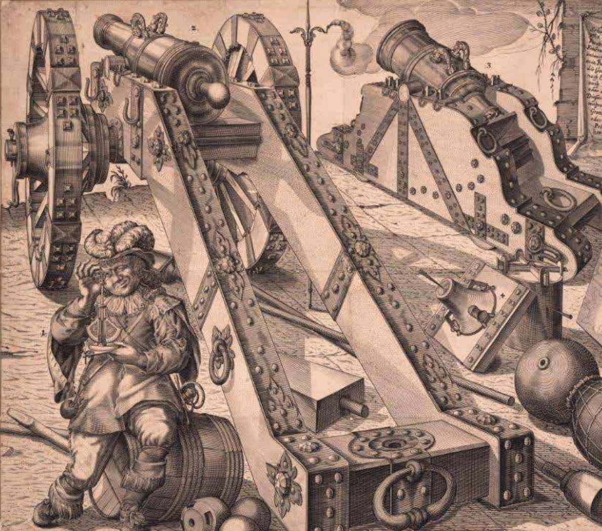 A 1636 impression of a “gunner” at his post.
- Alamy