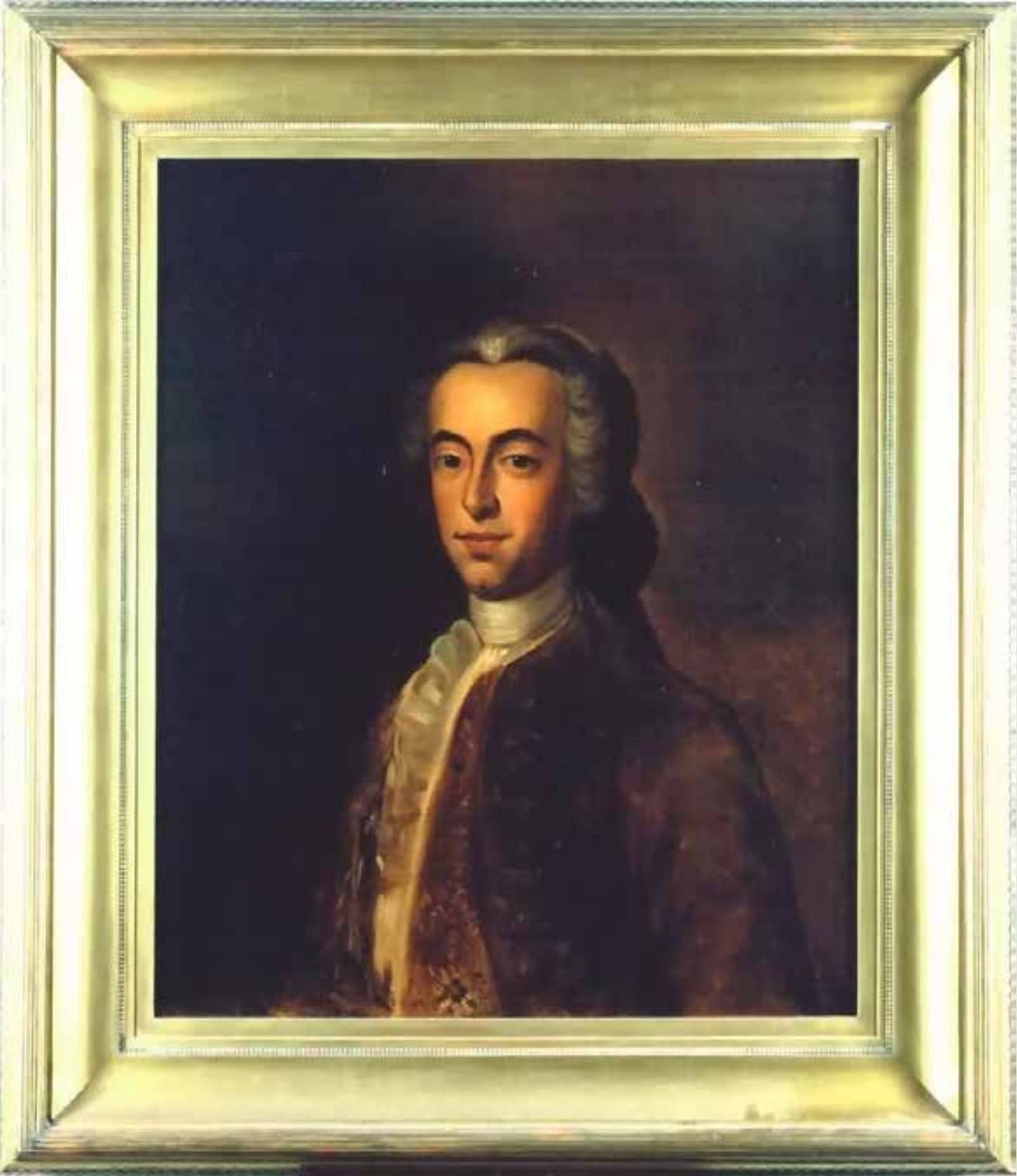 Painting of Lieutenant Governor Thomas Hutchinson taking refuge from mob violence on Castle Island. Part of the Massachusetts State House art collection.