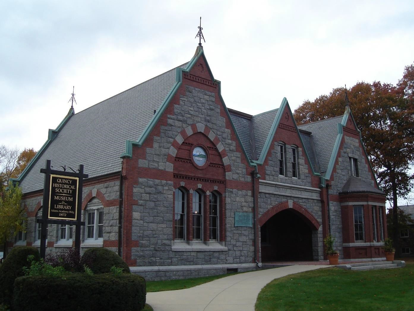 Adams Academy building in Quincy Massachusetts. The Paul Revere House.