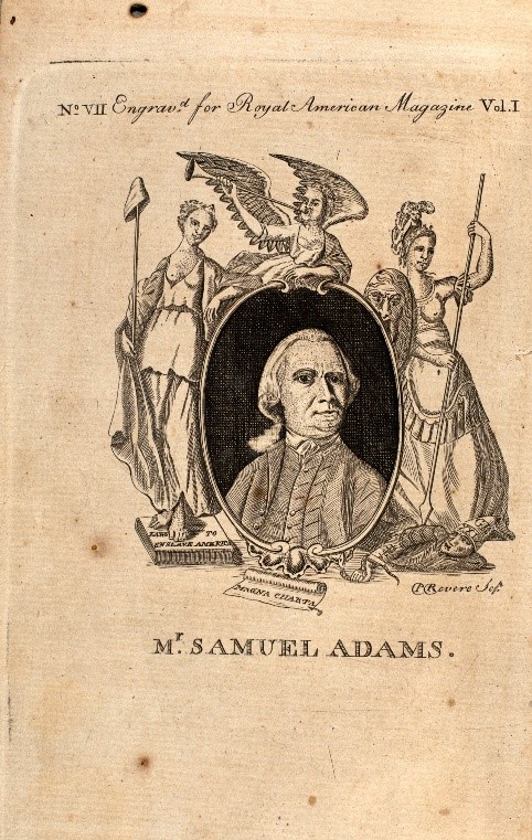 Portrait of Samuael Adams by John Singleton Copley.