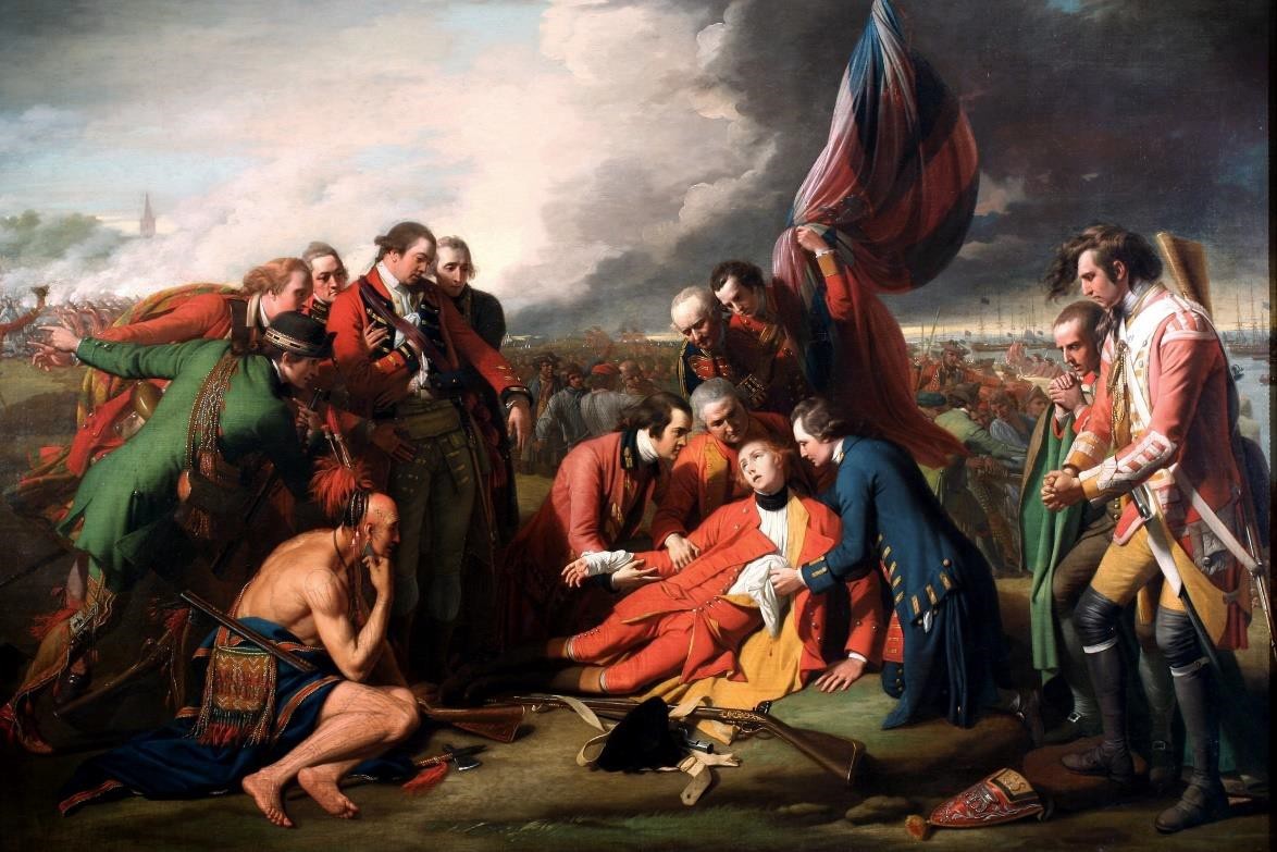 The Death of General Wolfe. Painting by Benjamin West