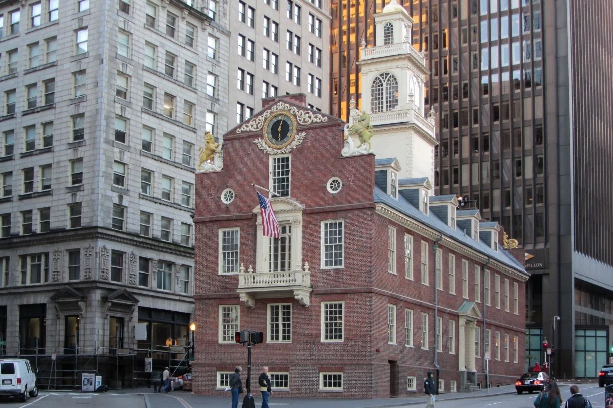 The Old State House on Washington Street.