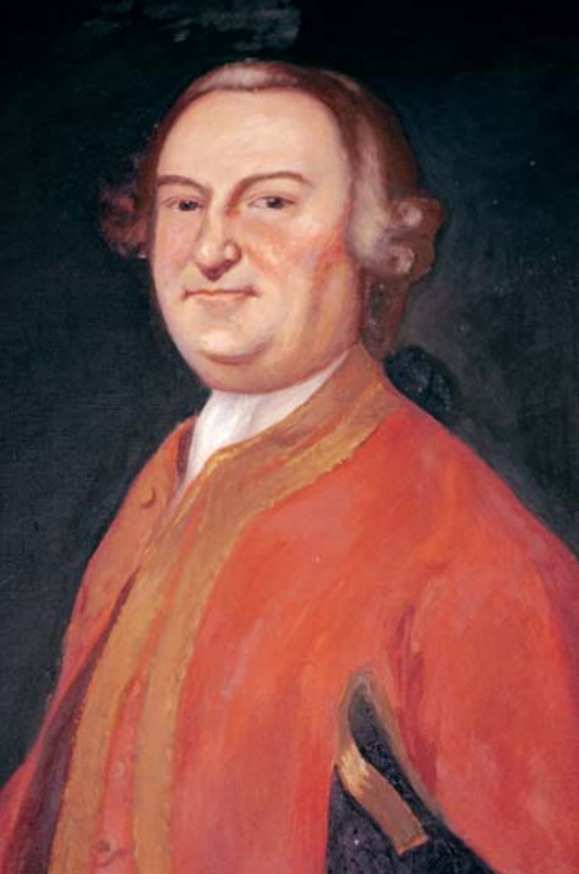 Portrait of Colonel John Winslow (1703-1774), resident of Marshfield, who commanded provincial troops in the expedition to Nova Scotia. He was instrumental in the capture of Fort Beausejour and played a major role in the detention and removal of the Acadians in the Grand Pré region. Courtesy of the Historic Winslow House Association.