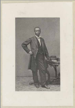 An aged photograph of Lewis Hayden and African-American Participation