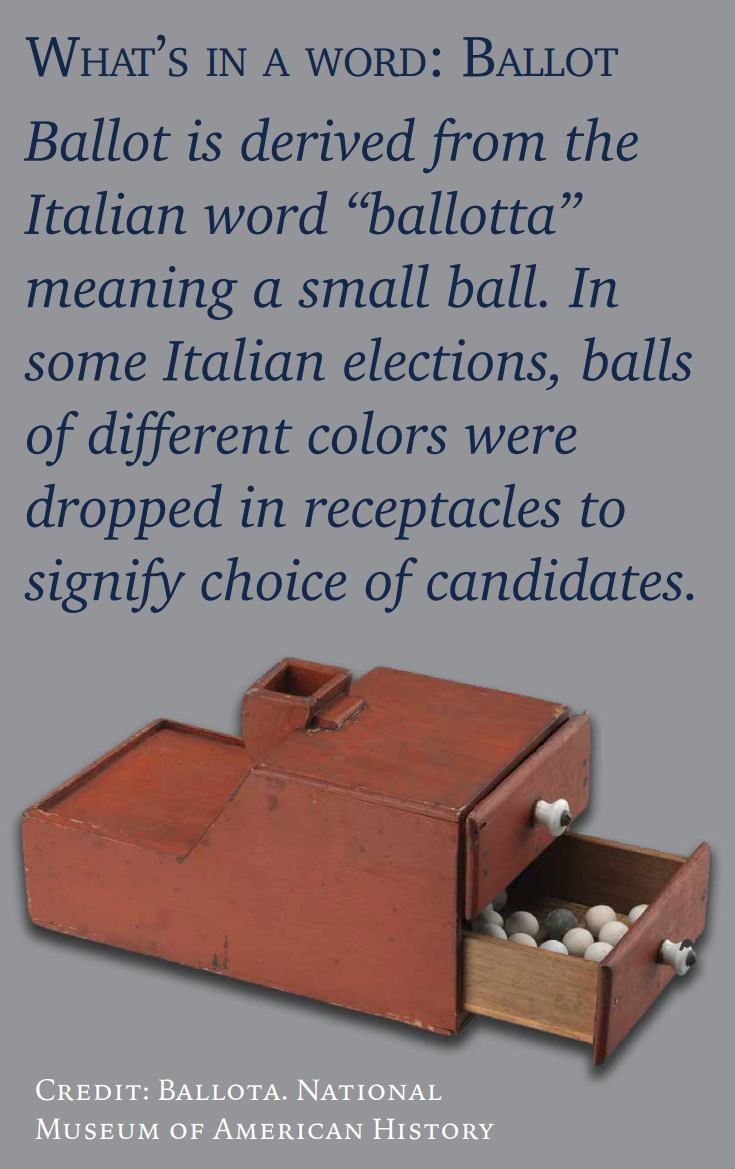 A Photo of an antique Ballot Box