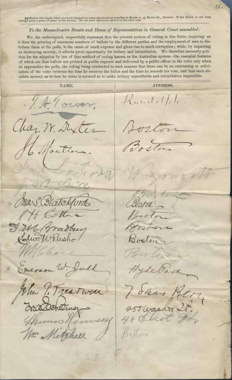 An aged document with signatures on it