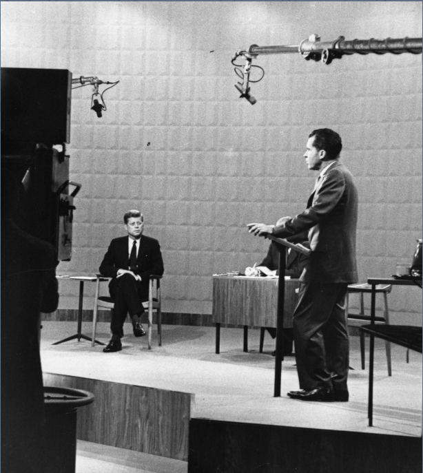 Richard Nixon speaks at a podium