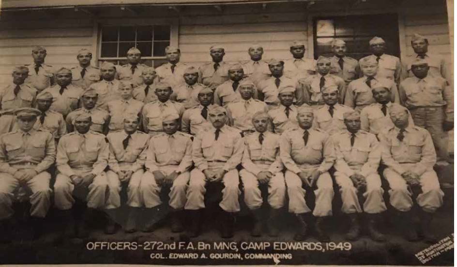 272nd at Camp Edwards under the Command of Colonel Edward Gourdin, 1949 
- Image provided by Rachelle Brown