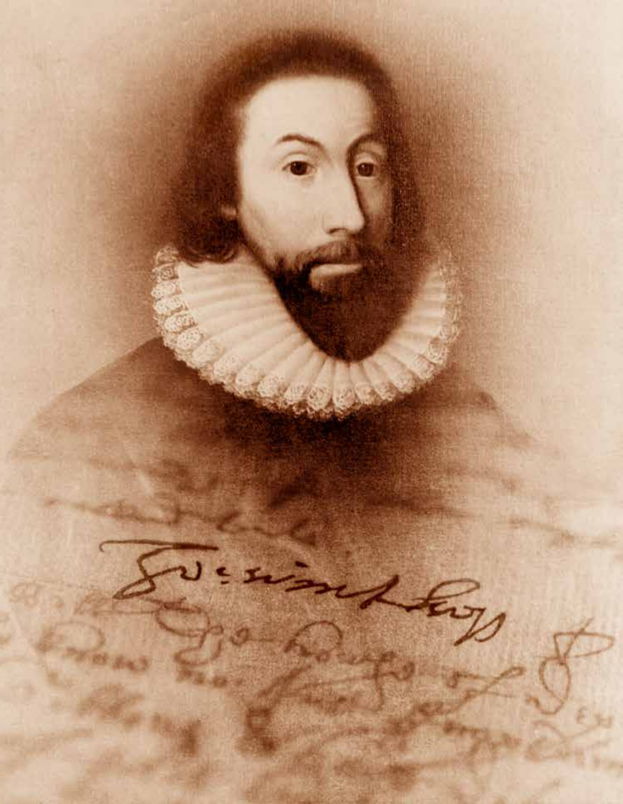 A drawing of Governor John Winthrop