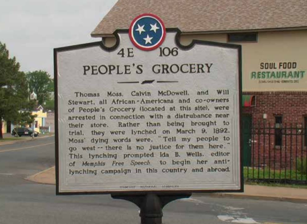 The lynching of friend Thomas Moss, who’s People’s Grocery competed with a white owned business, inspired Ida B. Wells to begin her anti-lynching campaign. 
- Shelby County Register’s office