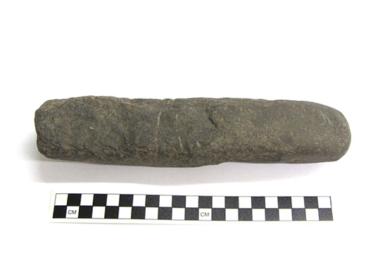 Pestle (grinder or pounder). Stone, Ground. Spectacle Island, MA.