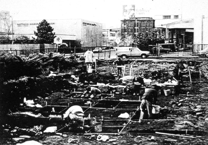 Excavations at the Water Street Site in Charlestown.