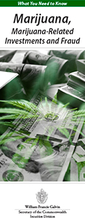 Marijuana investment related fraud brochure